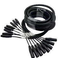 Câble serpent multimédia professionnel 8 canaux, 8 paires mâle-femelle, 3 broches XLR, câble d'extension audio équilibré, câble audio vidéo