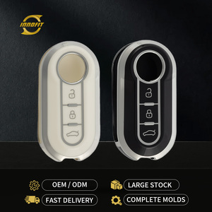 Housse de protection pour clé de voiture Innofit FIA1 Fabricant de marque Convient pour <span class=keywords><strong>Fiat</strong></span> <span class=keywords><strong>500</strong></span> Boyue Panda Grande Punto Lancia - Product Image 1