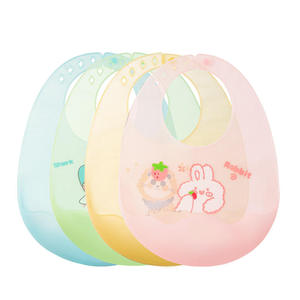 Waterproof Baby Bibs Baby <strong>Stuff</strong> <strong>Cute</strong> Cartoon Animal Printed Kids Bib Girl Boy Adjustable Soft Silicone Bib Baby Feeding <strong>Stuff</strong> - Product Image 2