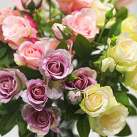 Direkt vom Hersteller: Realistische, feuchtigkeitsempfindliche künstliche Rosen, langlebig für Hochzeiten, Heimdekoration, Abschlussfeiern, Neujahr, Muttertag
