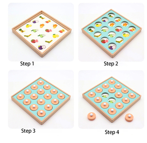 Bằng Gỗ Bộ Nhớ Phù Hợp Với Cờ Vua 12-Mô Hình Giáo Dục Mầm Non Màu Khối Hội Đồng Quản Trị Giáo Dục Trò Chơi Thông Minh Cho Trẻ Em - Product Image 6