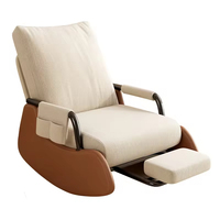Fauteuil inclinable moderne pour salon et balcon, avec tissu en velours, confortable, chaise longue pour la pause