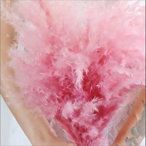 G23 Pink Pampas Perfect Wedding Home Decor Flor seca esponjosa grande Hierba de pampa seca natural Flores de hierba de pampa artificial - Product Image 3