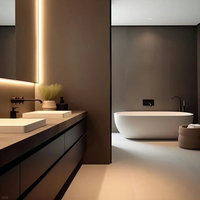 YALIG Nouveau design italien minimaliste moderne, mobilier complet en bois massif sur mesure avec dressing intégré
