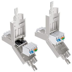 CAT7 RJ45 LAN connettore 10 <span class=keywords><strong>Gbit</strong></span>/<span class=keywords><strong>s</strong></span> Ethernet AWG 22-24 completamente schermato STP 50μ placcato in oro contatti parti Telecom per cavo di rete - Product Image 2