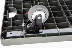 Four-Wheel <b>Platform</b> <b>Trolley</b> ABS Plastic Deck Steel Frame Industrial Heavy Duty Design for Warehouse Use Load Capacity 150-300 - Product Image 5