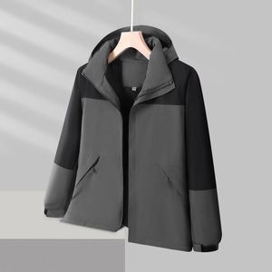 Chaqueta Impermeable con Capucha Desmontable para Hombre, Personalizable con Logotipo, para Senderismo y Camping, Cortavientos Transpirable - Product Image 3