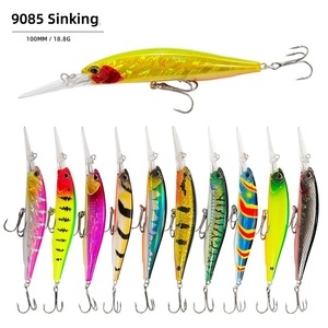Meeresfischerei-Köder, 100 mm/18,8 g, untergetaucht, großer Mino, Weitwurfköder, für die Langstreckenfischerei, Cocky Black Fish, künstlicher Köder 9085 - Product Image 1