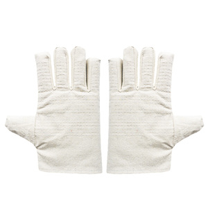Gants de soudage en toile double couche, 24 fils, résistants à la chaleur, pour les chantiers de construction, protection des travaux de soudage à l'arc - Product Image 1