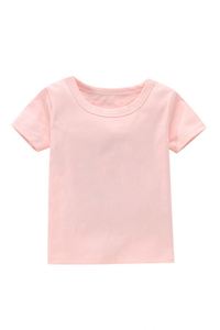 <span class=keywords><strong>Camiseta</strong></span> básica personalizada Unisex para niños pequeños, camisetas 100% de algodón de manga corta de Color sólido liso en blanco, camisetas para niños y niñas - Product Image 5