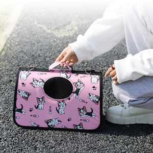 Bolsa de Transporte Transpirable para Mascotas, Bolsa de Viaje para Perros y Gatos con Doble Abertura Grande y Malla Antimosquitos - Product Image 6