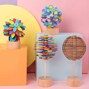 Juguete Educativo Montessori de Madera Real Giratorio con Diseño de Piruletas, Serie de Números de Fei, para Desestresar, para Niños de 6+ Años - Product Image 1