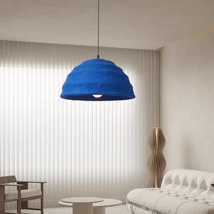 Suspension et lustre LED de style Wabi-Sabi bleu Klein, design nordique, hauteur réglable, taille moyenne, pour chambre et restaurant - Product Image 2