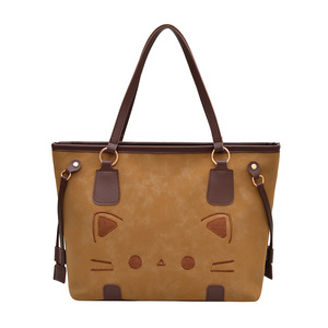 Tote Bag Large Capacity Brown Animal Pattern Water Resistant Everyday Commuter Bag For Women - Product Image 4