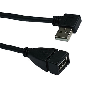 <b>USB</b> <b>2.0</b> Extension Cable 90 Degree Male To Female Right Angle Black Copper Wire Fast Charging Data Transfer - Product Image 4