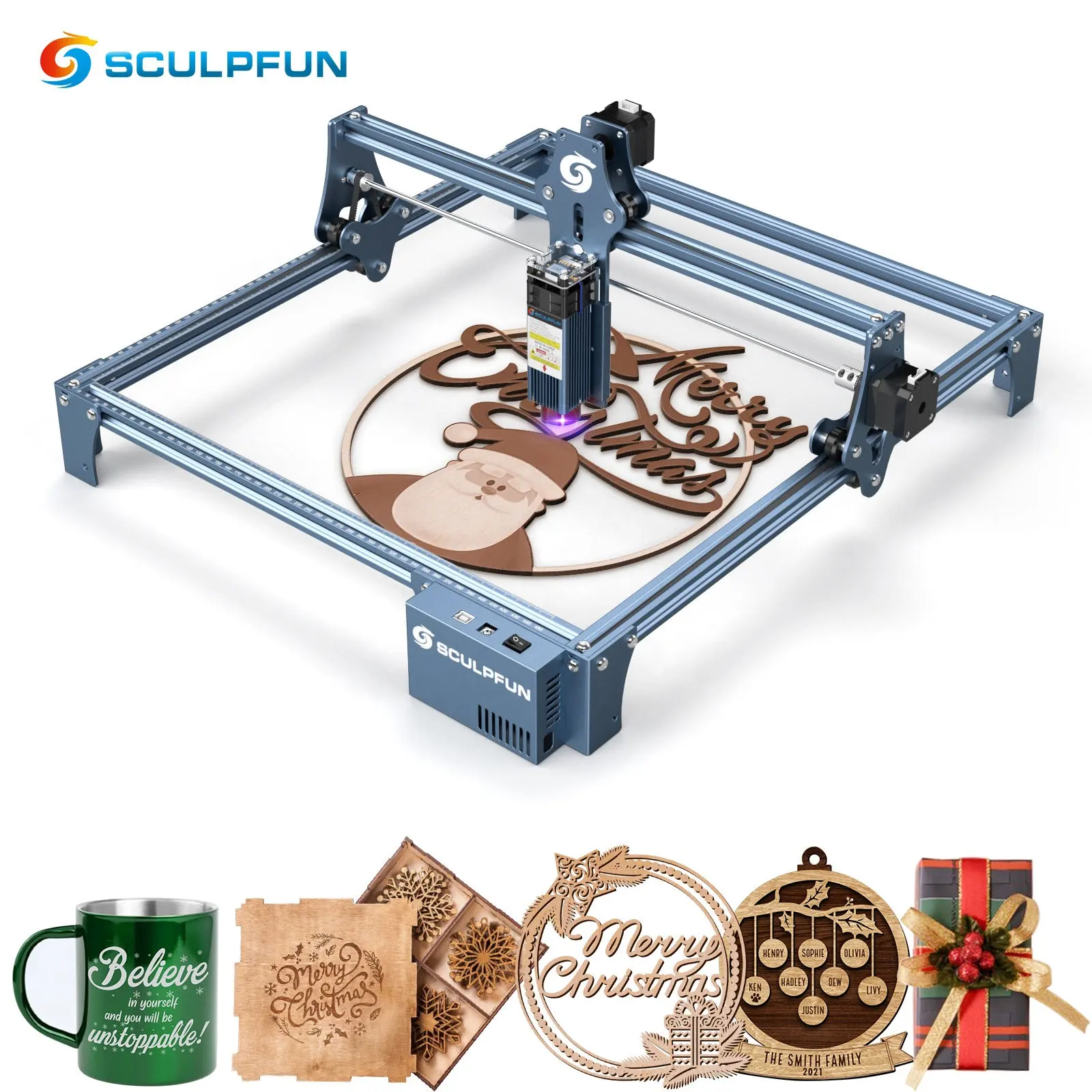 SCULPFUN Manufacturer OEM S9 90W Laser Engraver Price Diode 3D Cutting Marking Wood Metal Laser Engraving Machine