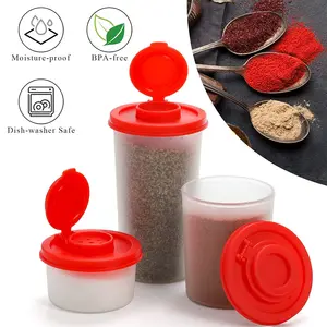 Durable Plastic Kitchen Seasoning Accessories Spice Herb Tools Bottle Clear Salt And Pepper Shaker Spice Jar