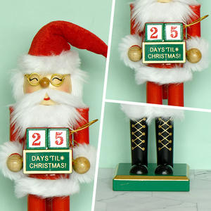 Navidad décor marionnettes main personnalisé casse-noisette soldat artisanat articles <span class=keywords><strong>de</strong></span> noël ornement <span class=keywords><strong>Santa</strong></span> <span class=keywords><strong>Cruz</strong></span> jouets casse-noisette en bois - Product Image 3