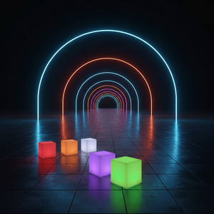 Sillon Lounge Puff Sala Iluminada Cubo Led Rgb <strong>Glow</strong> <strong>Cube</strong> - Product Image 6