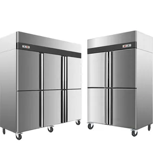 small commercial two three 3 door kitchen fridge and freezer for groceries drinks