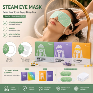 Patch oculaire auto-chauffant à la vapeur de lavande, toutes tailles, pour soulager la fatigue oculaire et les yeux secs - Product Image 1