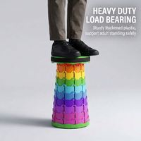 Tabouret portable Rainbow avec système de levage et gain de place, avec trous de traction pour pots de fleurs sur parapet ou haie, idéal pour balcon