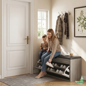 Meuble à chaussures avec compartiment à ouverture rabattable et à tirage vers le bas, siège rembourré doux, style <span class=keywords><strong>entrée</strong></span> vintage de luxe, <span class=keywords><strong>banc</strong></span> à chaussures pour <span class=keywords><strong>entrée</strong></span> de salon - Product Image 4