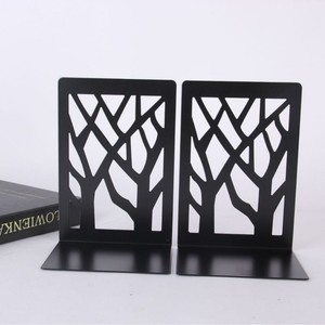 Cleye Metal <b>Tree</b> Bookend Hollow Design Desktop Bookshelf Storage <b>Book</b> Clip - Product Image 4