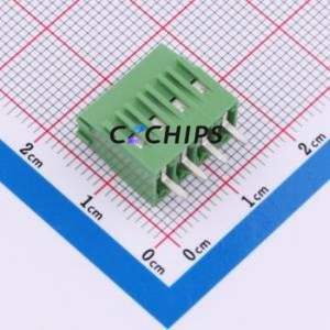 284391-4 Screw Terminal Block Through hole Component (THT),P=3.5mm Connector 3.5mm Green Through Hole 1 - Product Image 2