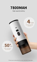 Machine à café expresso portable sans fil à capsules avec alimentation USB 90 ml Standard sans base pour la maison, la voiture, les voyages en extérieur