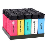 Briquet jetable moderne en plastique, écologique, portable, bleu et jaune, en gros, pour fumeurs, avec logo personnalisé, OEM