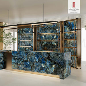 Lastra <span class=keywords><strong>in</strong></span> Pietra Sinterizzata di Grande Formato 1600x3200mm, Lucida, Effetto Marmo Onice Blu, <span class=keywords><strong>per</strong></span> Rivestimenti, Piani di Lavoro, <span class=keywords><strong>Pavimenti</strong></span> e Arredamento Esterno - Product Image 5