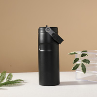 Große Kapazität 17oz Gerade Neue Vakuumisolierte Tasse aus 304 Edelstahl, Auslaufsicherer Auto-Becher im Sportstil, Geschenk, 6-12 Stunden Isolierung, mit Strohhalm