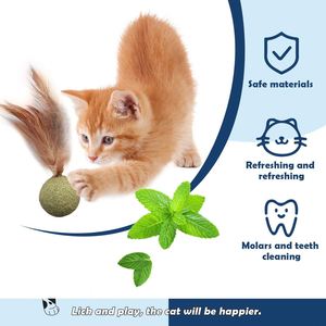 Juguetes de Hierba Gatera Comprimida 100% para Satisfacer la Necesidad de Estimulación del Gato, Bola de Hierba Gatera - Product Image 6