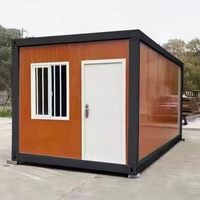 Maison conteneur en acier détachable de 20 pieds, bureau à domicile, bureau préfabriqué, unité d'habitation complémentaire, cabane de jardin préfabriquée en kit