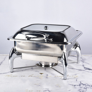 Réchaud de buffet visible en acier inoxydable 2025 <span class=keywords><strong>ovale</strong></span> et carré avec support en plastique équipement de cuisine - Product Image 2