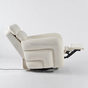 Sillón Giratorio Reclinable para Cuarto de Bebé, Cómodo Sillón Giratorio Reclinable de Tela Bouclé para Sala de Estar - Product Image 5