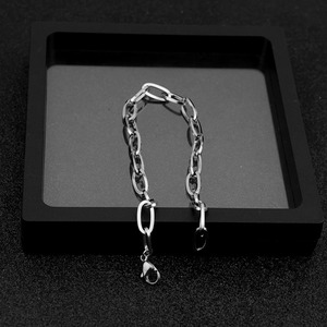 Simple Popular Design Geometric <b>Chain</b> Bracelet <b>Titanium</b> Steel Silver Plated Unisex's Bracelets Fashionable Jewelry Wholesale - Product Image 1