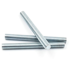 Boulon de chariot à tête plate carrée, plaqué zinc, bleu et blanc, avec écrou, classe 8.8, 10 mm, en acier au carbone ISO, <span class=keywords><strong>tige</strong></span> <span class=keywords><strong>filetée</strong></span> - Product Image 3