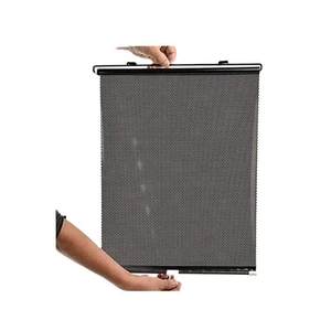 Lot de 2 pare-<span class=keywords><strong>soleil</strong></span> rétractables en PVC noir universels pour vitres arrière de voiture avec option de logo personnalisé pour enfants - Product Image 6