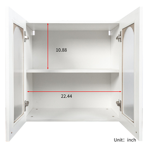 <b>Wall</b> <b>Cabinet</b> Arched Glass Door <b>Display</b> Floating <b>Cabinet</b> with Adjustable Shelves for Bathroom - Product Image 6