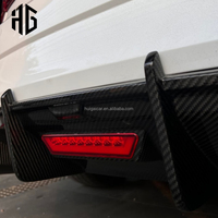 Diffuseur arrière de voiture avec feux de freinage, style KB, en fibre de carbone, pour Audi A3 S3 RS3, kit carrosserie.