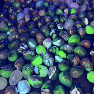 Nouveaux produits Guérison spirituelle Cristal poli Agate fluorescente Petit œuf pour la méditation - Product Image 3