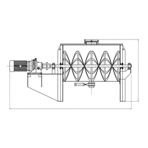 Mesin Mixer Horizontal bubuk industri mesin pencampur pita Mixer