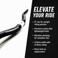 Guidon de trottinette électrique Carbonrevo réglable en hauteur, barre de direction stable pour les longues distances