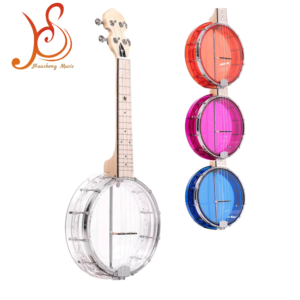 HUASHENG Ukelele <span class=keywords><strong>de</strong></span> <span class=keywords><strong>banjo</strong></span> pequeño <span class=keywords><strong>de</strong></span> 4 <span class=keywords><strong>cuerdas</strong></span> con kit para principiantes, borde acrílico <span class=keywords><strong>de</strong></span> <span class=keywords><strong>8</strong></span> ", afinadores sellados estilo guitarra - Product Image 1