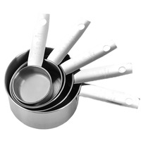 Cuillères à soupe en acier inoxydable empilables de qualité supérieure Ensemble de tasses et cuillères à mesurer pour cadeau Ingrédients liquides secs Cuisson Cuisson Cuisson