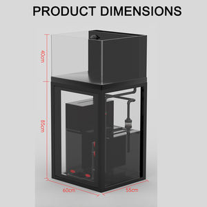 Pecera <span class=keywords><strong>de</strong></span> Acuicultura <span class=keywords><strong>de</strong></span> 90L (24 Galones), Mini Pecera Cuadrada Blanca <span class=keywords><strong>de</strong></span> Lujo para Agua Dulce con Accesorios para Decoración del Hogar - Product Image 4