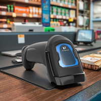 Escáner de código de barras USB 1D/2D Xincode, lector de código QR inalámbrico, escáner de código de barras portátil de 2,4G para escaneo de productos de supermercado