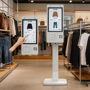 <span class=keywords><strong>Terminal</strong></span> <span class=keywords><strong>de</strong></span> <span class=keywords><strong>paiement</strong></span> et <span class=keywords><strong>de</strong></span> libre-service pour magasin <span class=keywords><strong>de</strong></span> vêtements, sur pied, 21,5 pouces, avec imprimante - Product Image 1